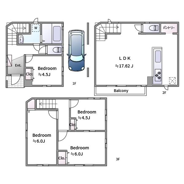 Ԏ} `House Layout`I[vȃtA^Cv17LDKBrOnΖʃLb`ErOCKiŉƑƂ̉bRƑȂ肻B