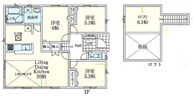  3LDK{2`House Layout`St[Oł邱ƂŁAgg܂B[Xy[XƋ̔zuRɁBasvȕɂ߂̊ԎłB